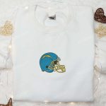 Los Angeles Chargers Helmet Embroidered Shirt & Hoodie: NFL Sports Gift Idea