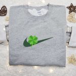 Lucky Grass x Swoosh Embroidered Sweatshirt: Custom Hoodie Perfect Family Gift