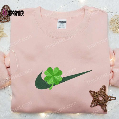 Lucky Grass x Swoosh Embroidered Sweatshirt: Custom Hoodie Perfect Family Gift