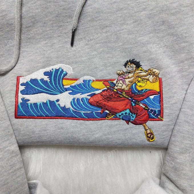 Luffy Embroidered Shirt One Piece Sweatshirt & Anime Hoodie: Unique & Stylish Collection