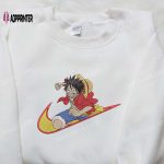 Luffy Nike Embroidered Shirt: One Piece x Anime Collaboration