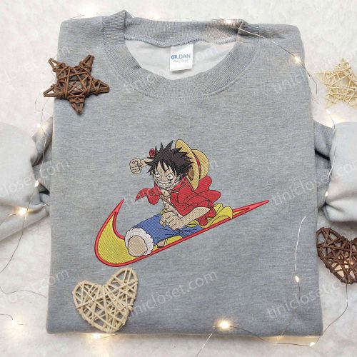 Luffy Nike Embroidered Shirt: One Piece x Anime Collaboration