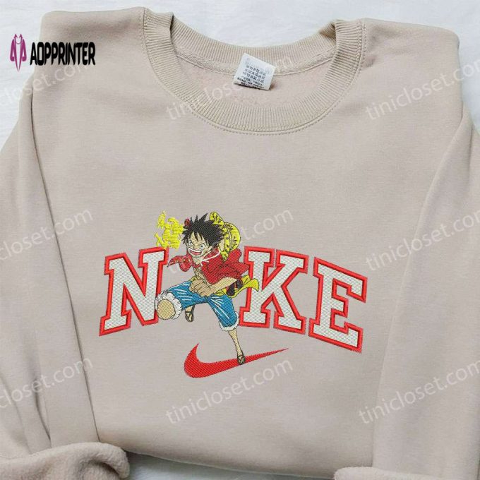 Luffy One Piece x Nike Embroidered Shirt: Unique Collaboration with Nike for a Stylish One Piece Shirt