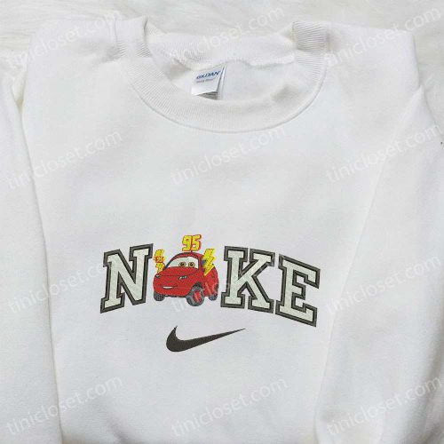 Maddy McGear x Nike Cartoon Embroidered Sweatshirt: Disney Characters & Nike Inspired Shirt