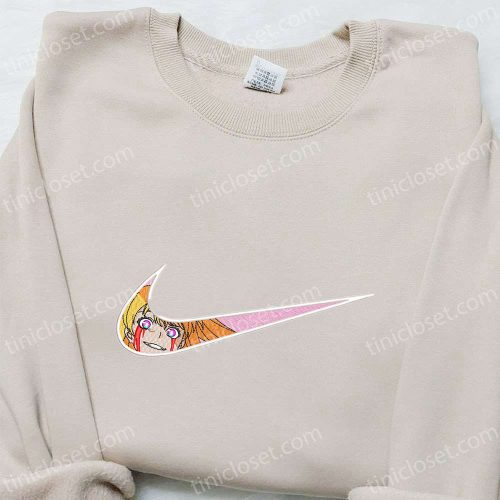 Mao Amatsuka x Nike Swoosh Anime Embroidered Shirt – Unique GJ-bu & Nike Inspired Design