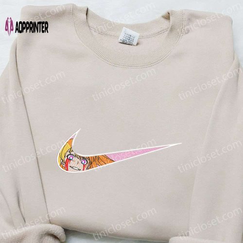 Monkey D Luffy Gear 5 x Nike Swoosh Anime Hoodie: One Piece Embroidered Shirt Nike Inspired – Shop Now!