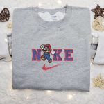 Super Mario x Nike Cartoon Embroidered Shirt: Stylish Nike Inspired Tee with Mario Graphics