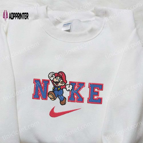 Luigi x Nike Embroidered Cartoon Shirt: Super Mario Inspired Fashion