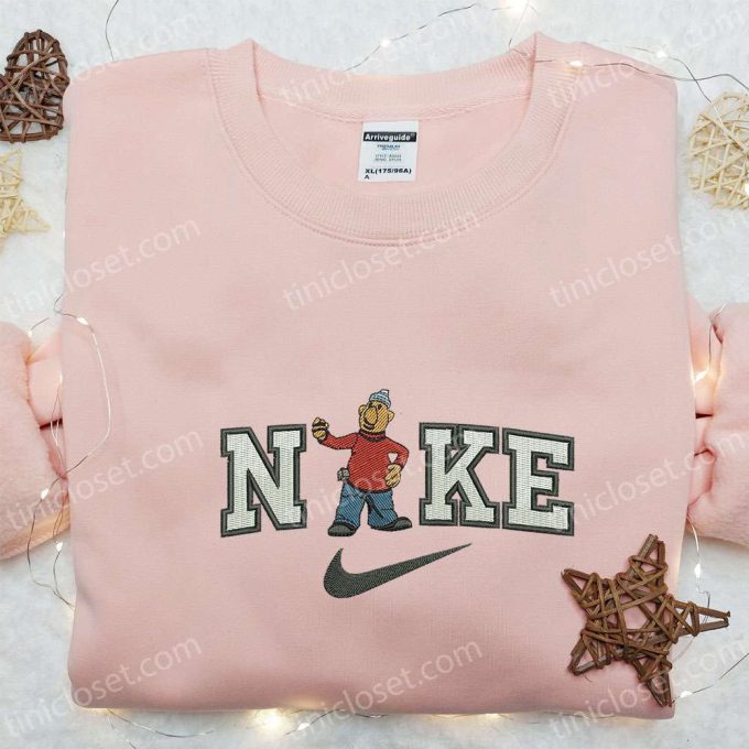 Mat x Nike Cartoon Embroidered Shirt – Pat and Mat Inspired Nike Influence