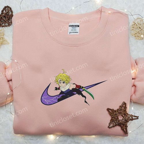 Meliodas x Nike Swoosh Anime Hoodie & Embroidered Shirt: Seven Deadly Sins & Nike Inspired Designs