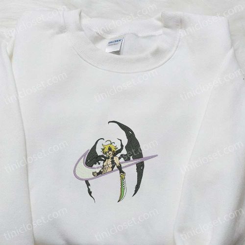 Meliodas x Nike Swoosh Anime Tshirt: Seven Deadly Sins Embroidered Shirt Nike Inspired