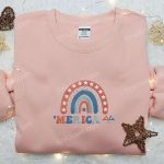 Merica Rainbow Embroidered Shirt: Best Patriotic Shirts & National Day Gifts