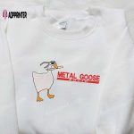 Metal Goose Solid Embroidered Shirt: Animal & Funny Design for a Stylish Look