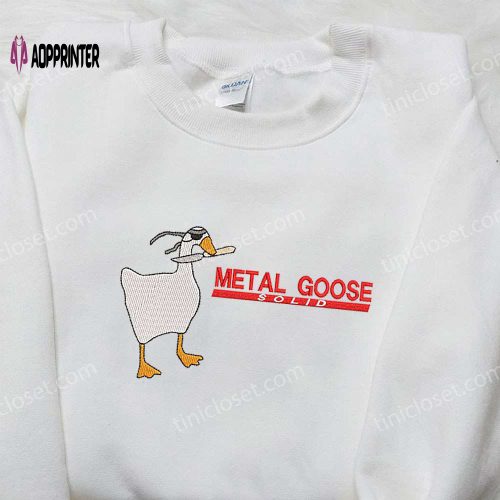 I May Look Calm Silly Goose Embroidered Shirt – Funny Animal Design