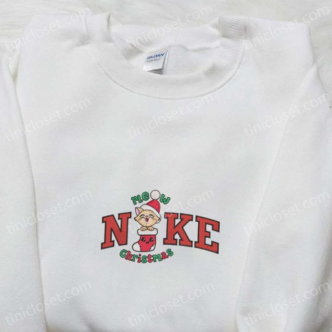 Mew Xmas x Nike Embroidered Sweatshirt – Festive Merry Christmas Shirt for Best Gift Ideas