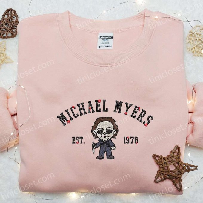 Michael Myers Est 1978 Embroidered Shirt – Horror Movie Characters & Spooky Design