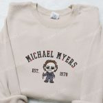 Michael Myers Est 1978 Embroidered Shirt – Horror Movie Characters & Spooky Design