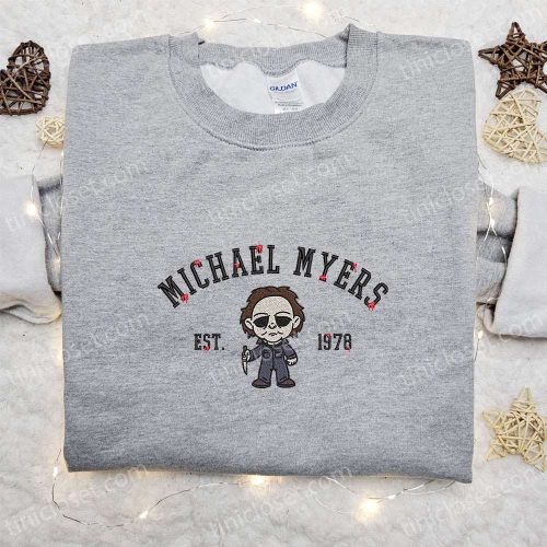 Michael Myers Est 1978 Embroidered Shirt – Horror Movie Characters & Spooky Design