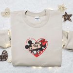 Mickey & Minnie Heart Frame Shirt & Disney Characters Hoodie: Best Valentine Gift Ideas