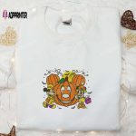 Mickey Minnie Halloween Pumpkin Embroidered Shirt: Best Disney Halloween Gifts for Family