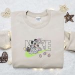 Mickey Mouse Bunny x Nike Cartoon Embroidered Shirt: Custom Easter Gift Idea with Best Nike Embroidery