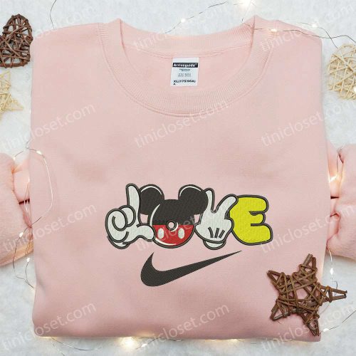 Mickey Mouse Love x Nike Embroidered Hoodie & Shirt: Best Valentine’s Day Gift Ideas