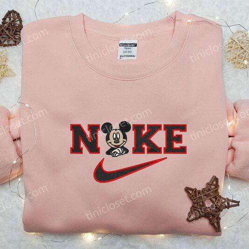 Mickey Mouse x Nike Embroidered Sweatshirt: Disney Shirt with Nike Inspiration