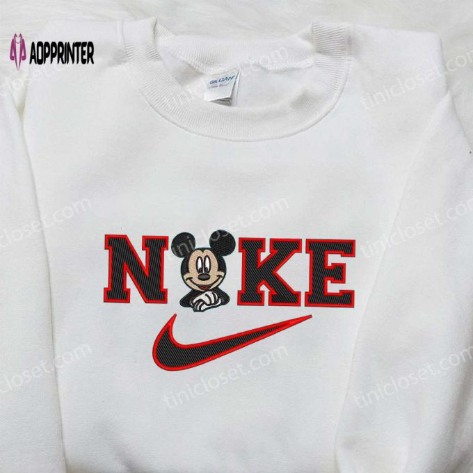 Mickey Mouse x Nike Embroidered Sweatshirt: Disney Shirt with Nike Inspiration