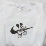 Disney Characters Embroidered Shirt: Mickey Mouse x Swoosh for Halloween Best Family Gift Idea