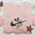 Mickey Mouse x Swoosh Embroidered Shirt: Halloween & Disney Characters – Best Family Gift!