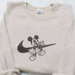 Mickey Mouse x Swoosh Embroidered Shirt: Halloween & Disney Characters – Best Family Gift!