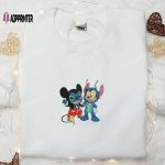 Spooky Disney Halloween Embroidered Shirt: Mickey Stitch Changed Face – Best Family Gifts