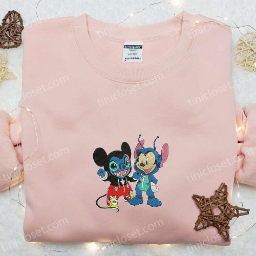 Spooky Disney Halloween Embroidered Shirt: Mickey Stitch Changed Face – Best Family Gifts