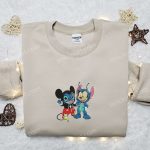 Spooky Disney Halloween Embroidered Shirt: Mickey Stitch Changed Face – Best Family Gifts