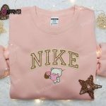 Milk Bear Love x Nike Swoosh Embroidered Shirt – Cartoon & Nike Embroidered Shirt