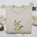 Mimikyu Pokemon Embroidered Shirt Sweatshirt & Hoodie: Anime-Inspired Clothing for Pokemon Fans