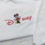 Disney Minnie Embroidered Sweatshirt: Cozy Hoodie for Family Disney Shirt