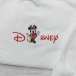 Disney Minnie Embroidered Sweatshirt: Cozy Hoodie for Family Disney Shirt