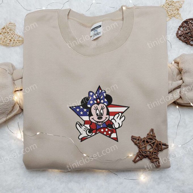 Minnie Mouse Independence Day Embroidered Shirt – Best Disney Patriotic Shirts