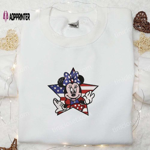 Stitch with America Glasses Shirt: Disney Embroidered Independence Day Tee