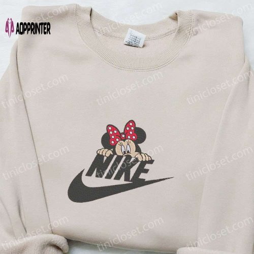 Minnie Mouse x Nike Cartoon Embroidered Sweatshirt & Disney Characters T-shirt: Best Family Gift Ideas