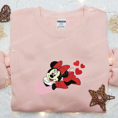 Minnie Mouse x Nike Swoosh Cartoon Hoodie: Best Valentine’s Day Gift Nike Inspired Shirt