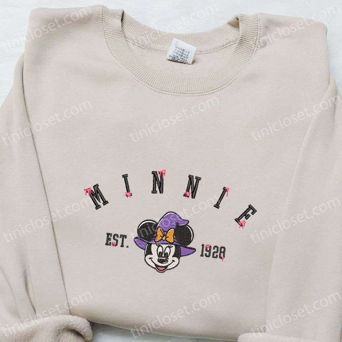 Minnie Witch Est 1928 Embroidered Shirt & Disney Halloween Hoodie: Adorable & Spooky Styles