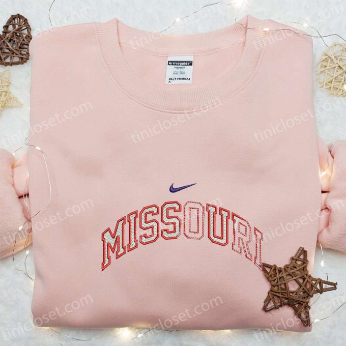 Missouri x Nike Swoosh & Nation Flag Embroidered Shirts – Custom Nike Apparel