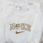 Embroidered Mocha Bear x Nike Shirt: Stylish Milk & Mocha & Nike Inspired Design