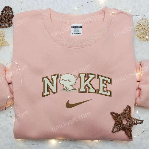 Mochi Mochi Peach Cat x Nike Embroidered Sweatshirt: Adorable and Stylish Nike-Inspired Shirt