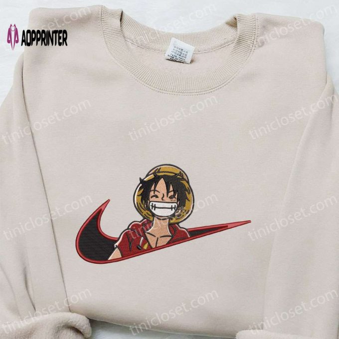 Monkey D Luffy Laughing x Swoosh Sweatshirt: Cool Anime Clothing