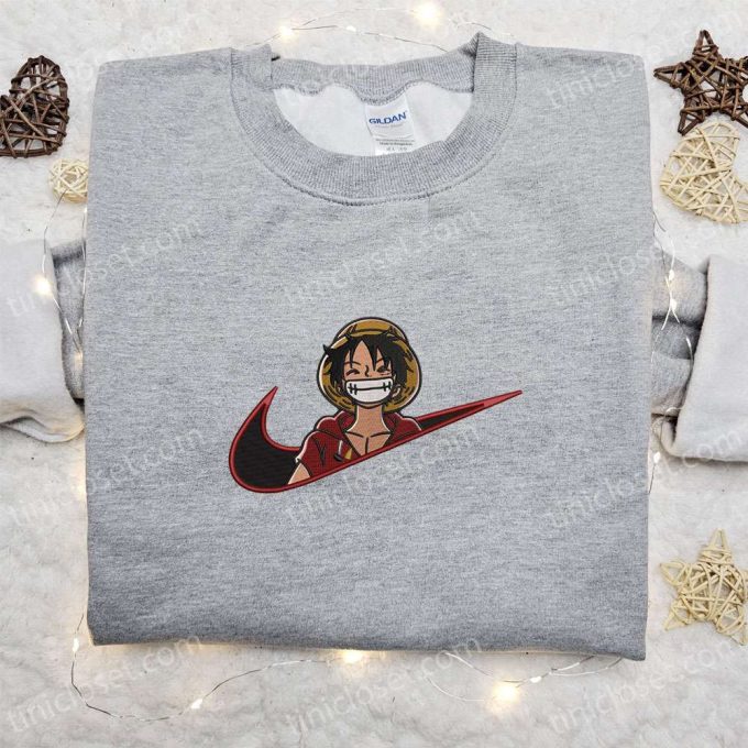 Monkey D Luffy Laughing x Swoosh Sweatshirt: Cool Anime Clothing