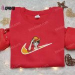 Monkey D Luffy x Nike Anime Embroidered Sweatshirt: One Piece Straw Hat Shirt Nike Inspired