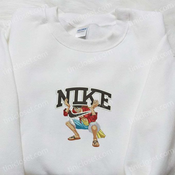 Monkey D Luffy x Nike Anime Embroidered Sweatshirt & T-shirt: Best Birthday Gift Ideas